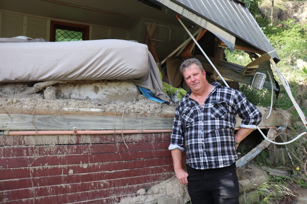 The sleepout at Paul Matthew’s home on Mataruahou (Napier Hill) still remains damaged as with the rest of his home, six months after the floods. Furniture has not been moved since the day.