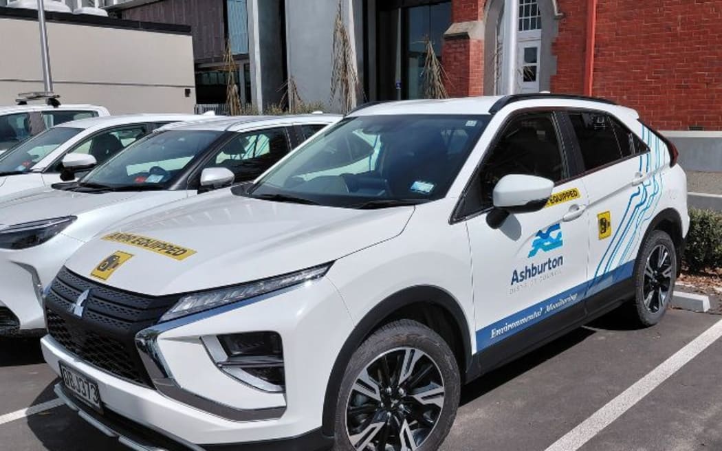 White council parking enforcement car with number plate recognition camera