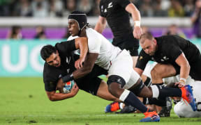 2019 Rugby World Cup Semi-Final, International Stadium Yokohama, Yokohama, Japan 26/10/2019
England vs New Zealand
England's Maro Itoje tackles New Zealand's Anton Lienert-Brown