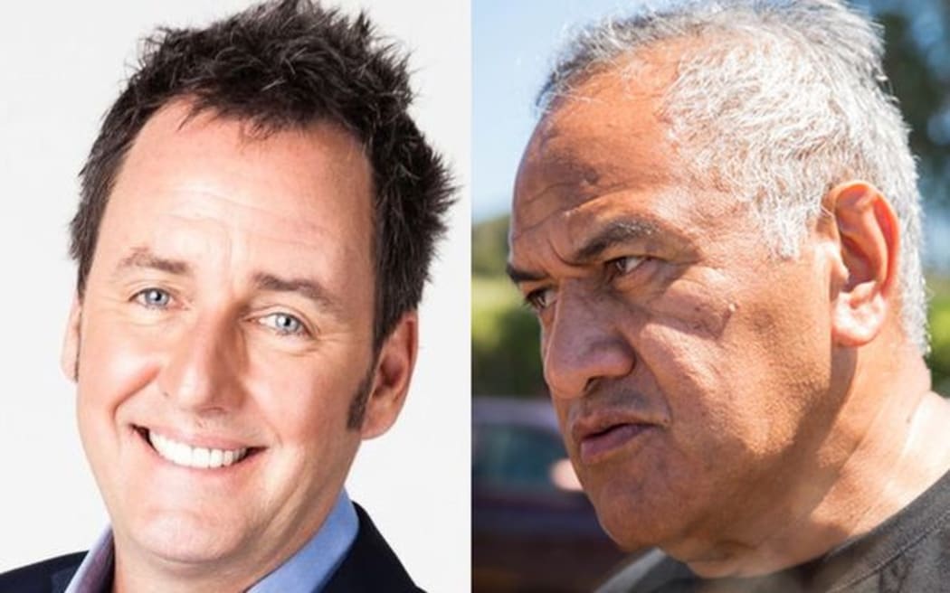 TV host Mike Hosking and Māori Party president Tukoroirangi Morgan.