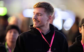 Mr. Beast (James ''Jimmy'' Donaldson) arrives in the paddock during the Formula 1 Heineken Las Vegas Grand Prix in Las Vegas, United States, on 23 November 2024.