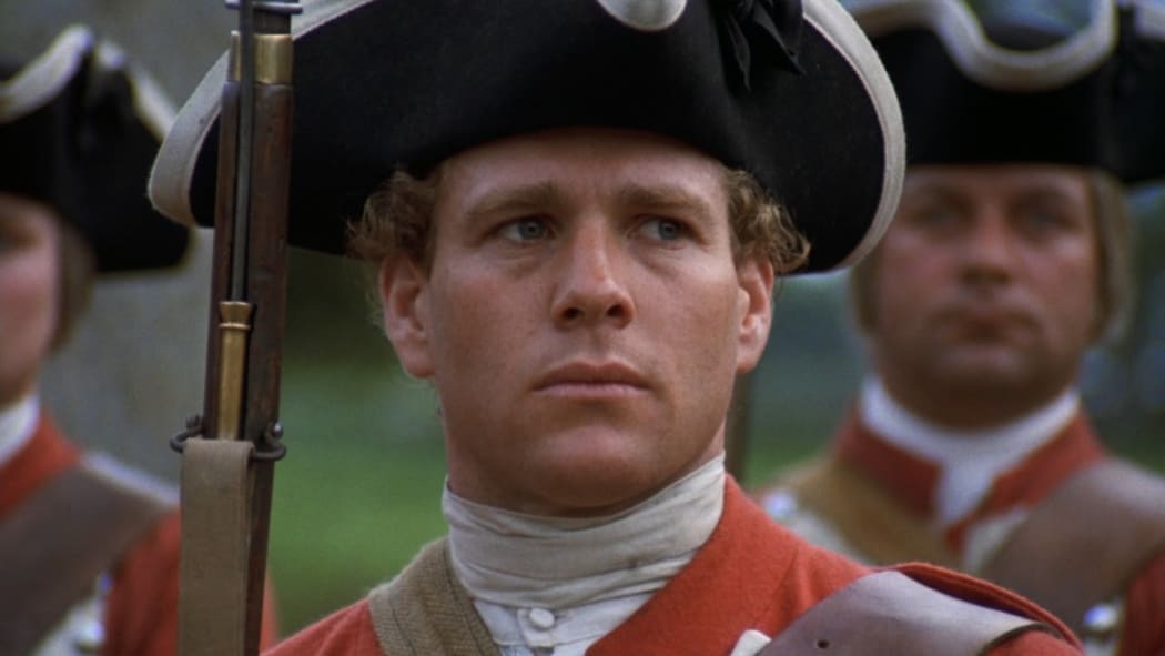 Movie still from Stanley Kubrick's 1975 film Barry Lyndon featuring Ryan O'Neal as Barry