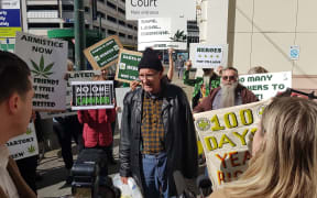 Dakta Green outside Wellington District Court.