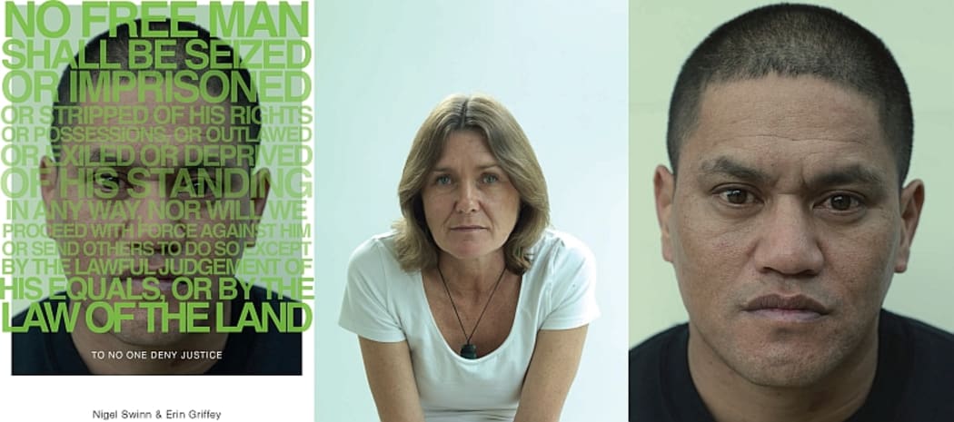 Images of Louise Nicholson and Teina Pora from the exhibition “No Free Man: To No One Deny Justice” by Nigel Swinn, at University of Auckland’s Gus Fisher Gallery from Friday 7 August.