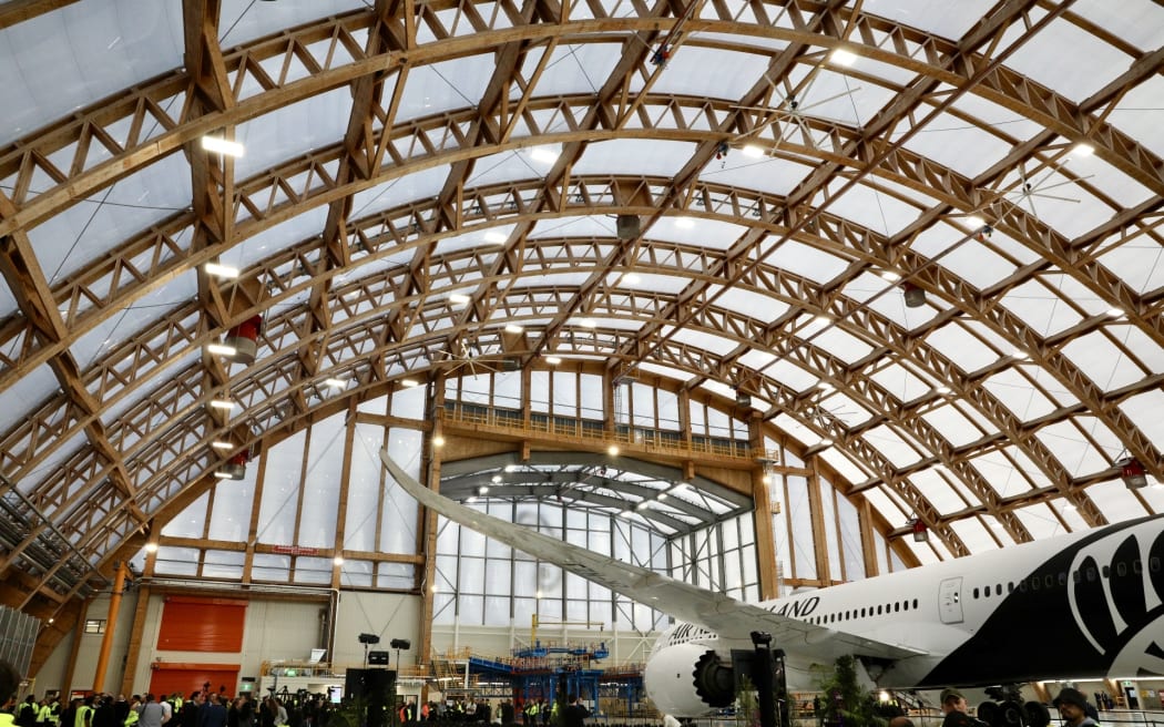 Opening of Air NZ maintenance base at Auckland Airport