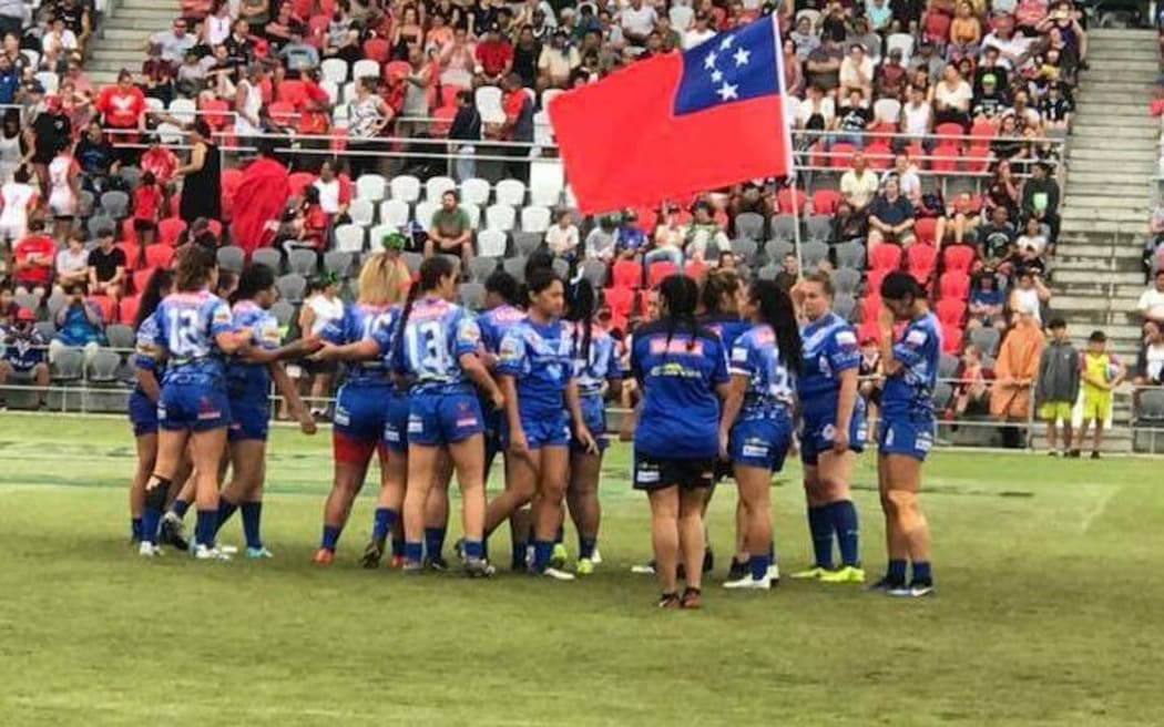 The Samoan women were pipped by Australia in the gold medal match