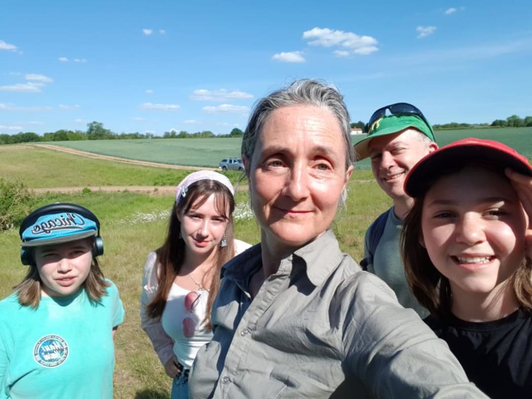Dr Anne Solomon and her husband Aeron Davis, with their daughters Hannah, Miriam and Kezia