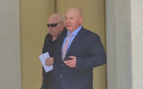 Colin Sinclair (left) and his lawyer Damon Pica appeared in Mildura Magistrates' Court on Tuesday.