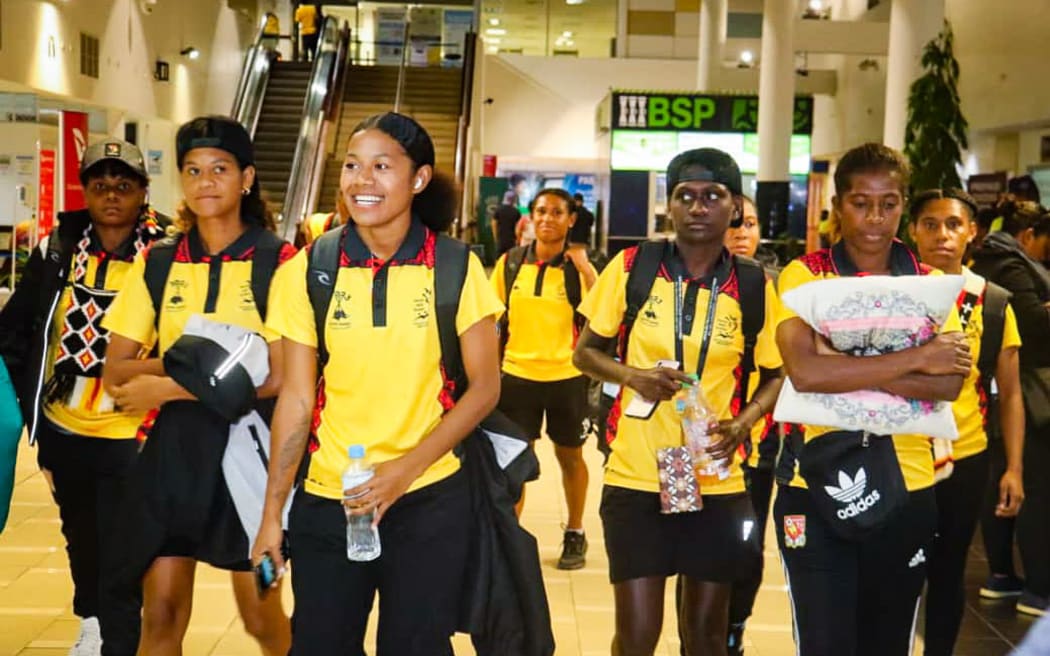 Team PNG athletes to 2023 Pacific Games at the Jacksons International Airport. 12 November 2023