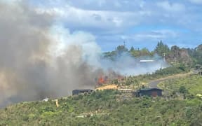 The scrub fire lead to houses being evacuated at Sailors Grave and on Pumpkin Hill Road.