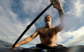 Scott Donaldson in his kayak