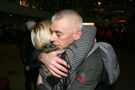 David Haussmann at St Petersburg airport on Friday.