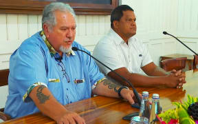 French Polynesia President Moetai Brotherson introduces his new Economy and Finance Minister Warren Dexter