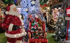 Inside Christmas Village in New Plymouth.