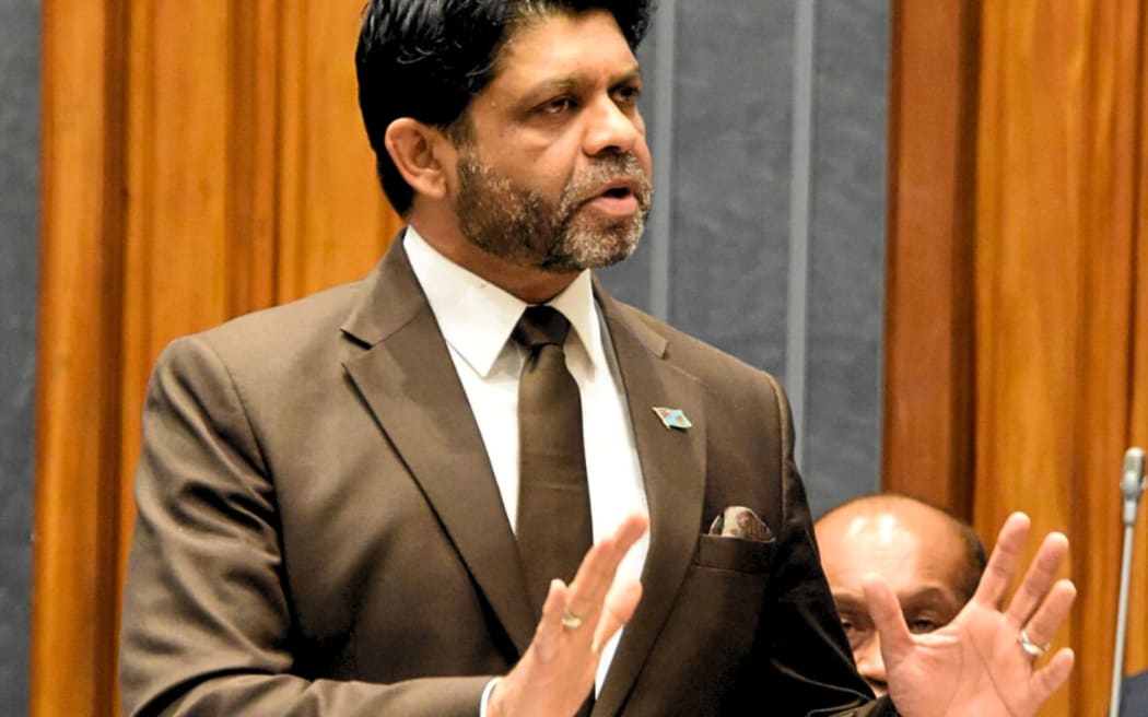 Aiyaz Sayed-Khaiyum during the session of Parliament 10 February 2022.