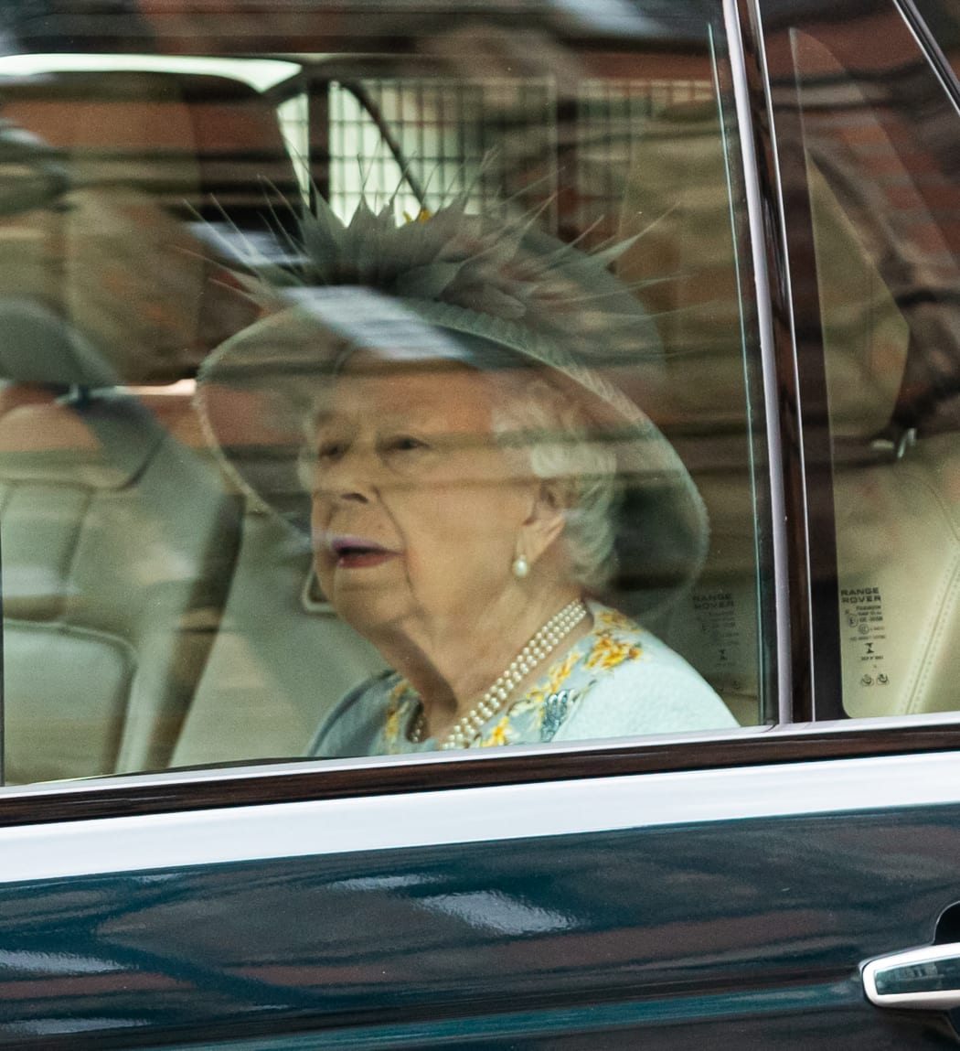 HM Queen Elizabeth II arrives at Westminster for the state opening of Parliament on Tuesday 11th May 2021.  (Photo by Tejas Sandhu/MI News/NurPhoto) (Photo by MI News / NurPhoto / NurPhoto via AFP)
