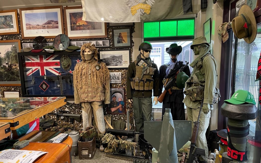Military memorabilia in former soldier Gary Brandon's house.
