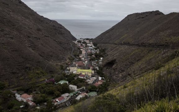 The island's capital, Jamestown.