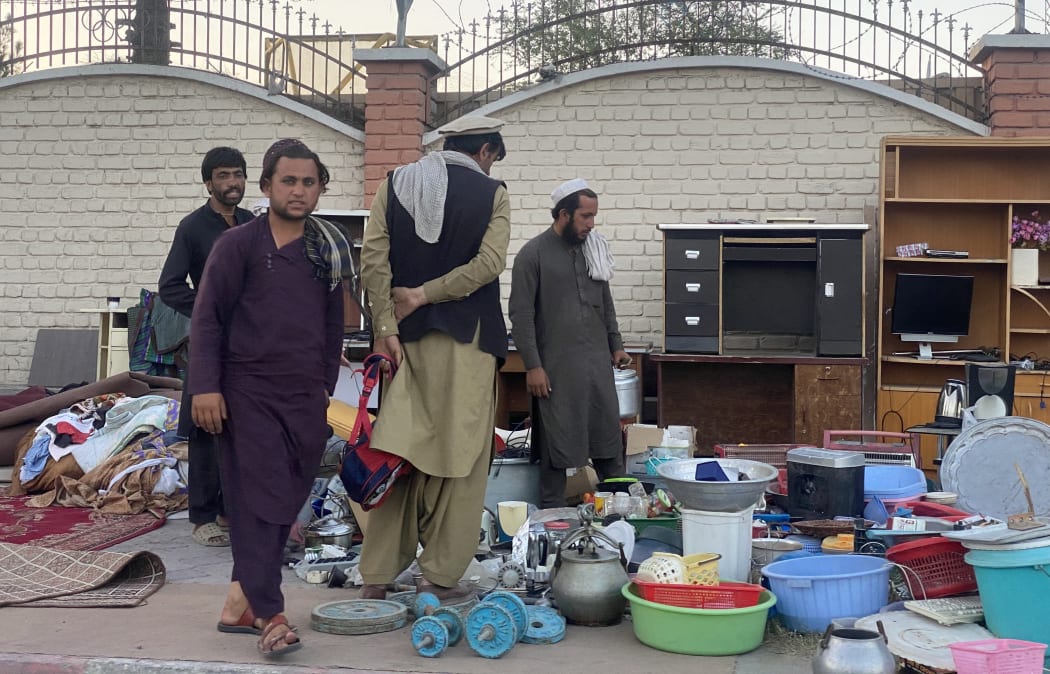 KABUL, AFGHANISTAN - SEPTEMBER 17: A view from the Afghan capital Kabul on September 17, 2021 after Taliban takeover. Since the Taliban take over Kabul last month, people have been attempting to sell their wares alongside Kabul streets.
