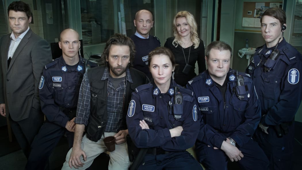 The cast of Finnish crime series Roba, now showing on Prime Video.
