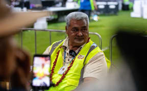 Samoa Electoral Commissioner Toleafoa Tuiafelolo Alexander Stanley briefs the media on election day.