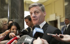 Bill English speaks to media before announcement
