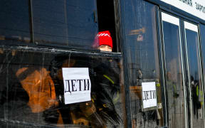 Civilians trapped in the city under Russian attacks, are evacuated from Mariupol to Zaporizhia, Ukraine on March 19, 2022.