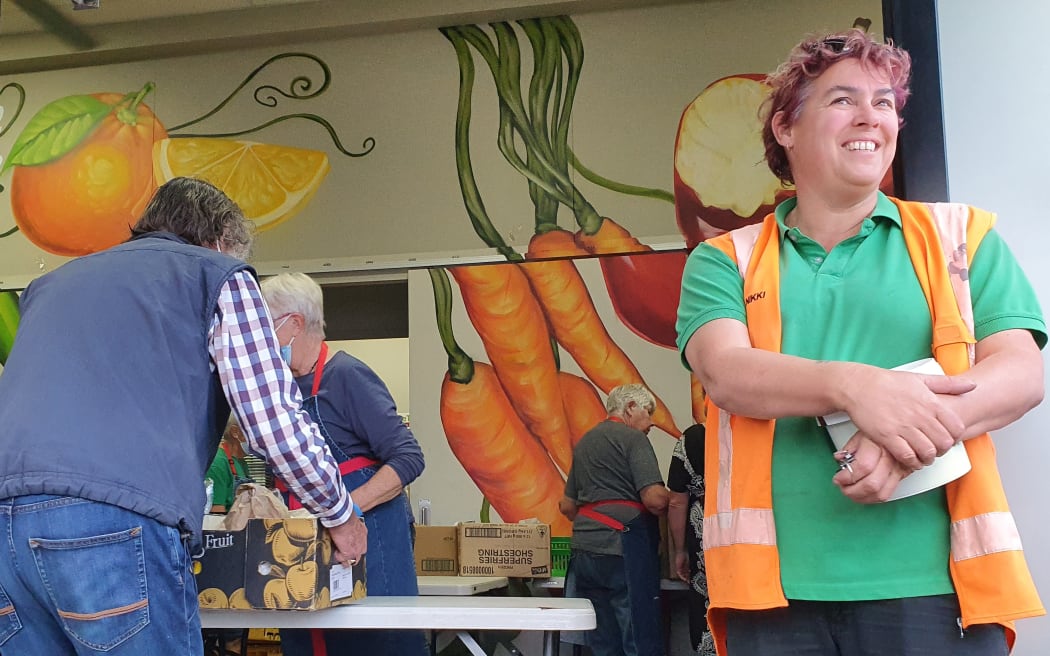 Food distribution at Nourished for Nil's headquarters in Hastings