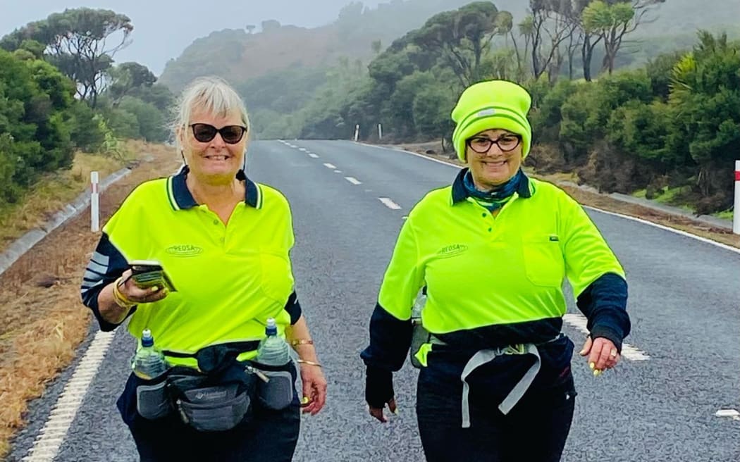 Libby and Kate Arnt are walking and biking the length of New Zealand to support awareness of sexual abuse.