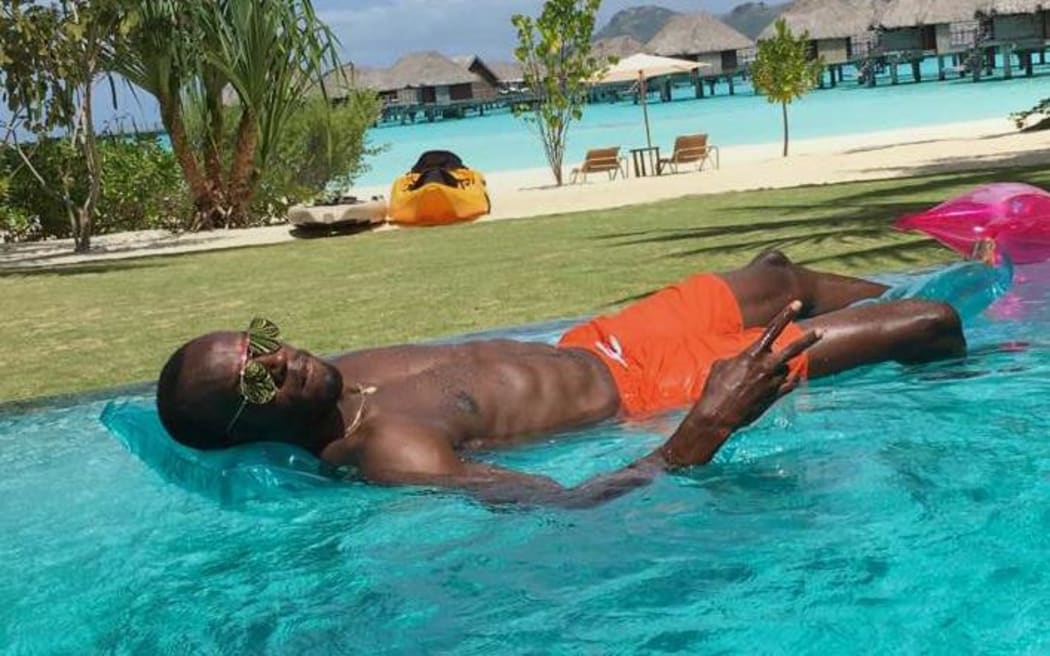Usain Bolt on holiday in French Polynesia