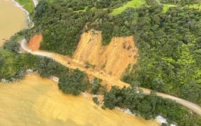 A significant slip on SH25 Thames Coast Road