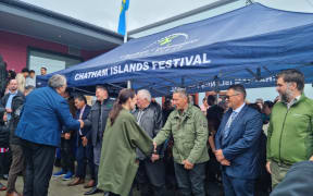 Prime Minister Jacinda Ardern and other top ministers were welcomed to the Chatham Islands with a pōwhiri this morning.