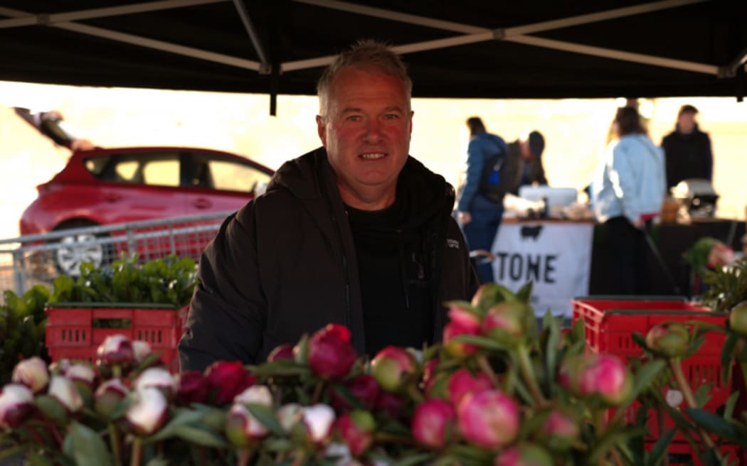 Roger Whitson of Janefield Paeonies and Hydroponics in Mosgiel.