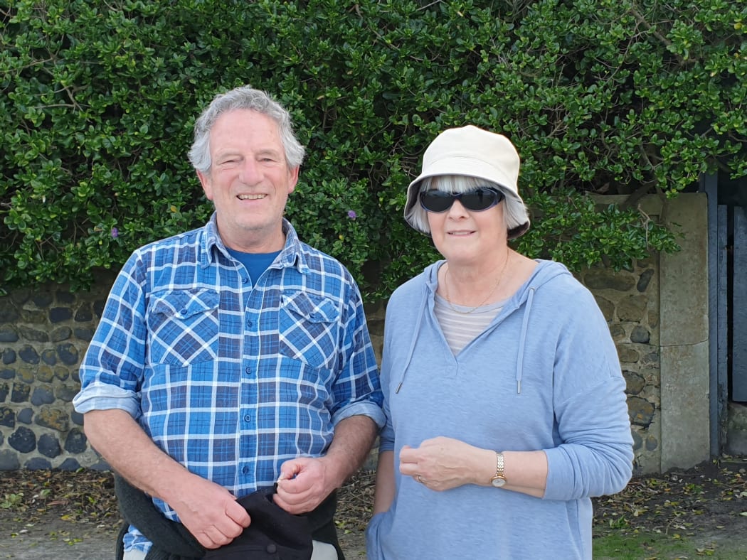 Gavin and Janet MacArthur enjoying the weather.