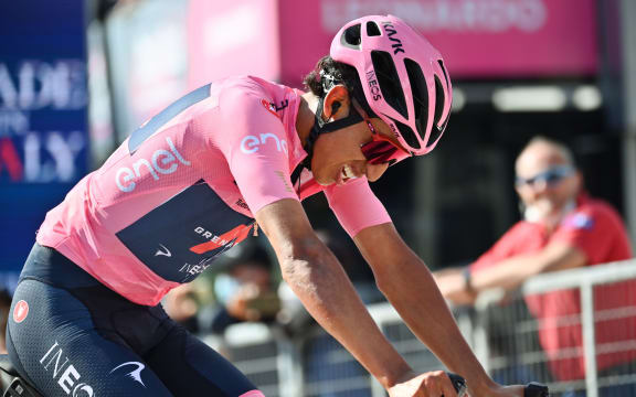 Colombian cyclist Egan Bernal leads the 2021 Giro d'Italia.