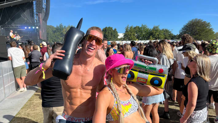 Patrons at Electric Avenue on Saturday enjoying the festivities