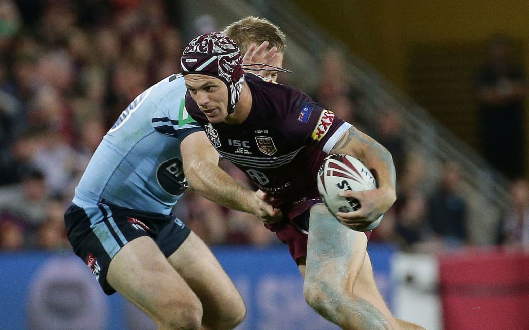 Kalyn Ponga playing for Queensland in last year's State of Origin.