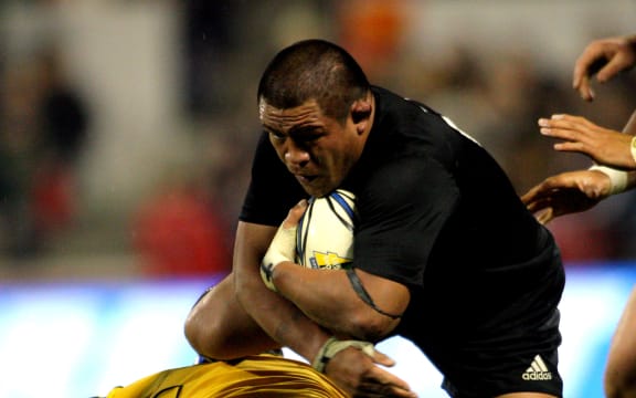 Keven Mealamu in action against Australia at a Bledisloe Cup match in Christchurch, 6 August 2010.