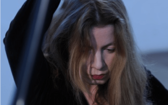 publicity shot of Swiss composer Esther Flückiger