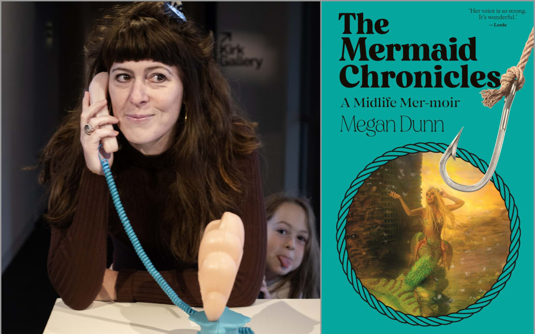 An image of Megan Dunn and her book cover.
