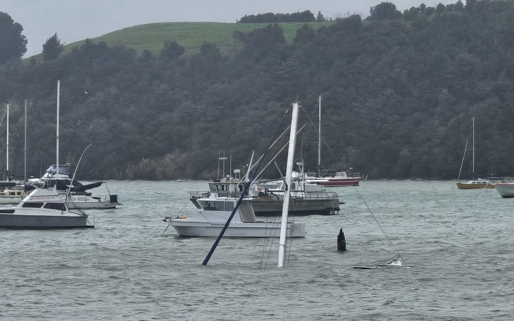 Cyclone Tam claimed this yacht that was moored in Northland’s Whangaroa Harbour, on 16 April, 2025.
