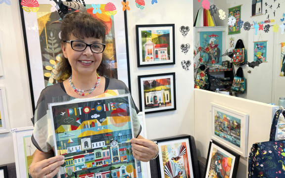 Ellen Giggenbach owns art and design store Ellen G on Jackson street, Petone.