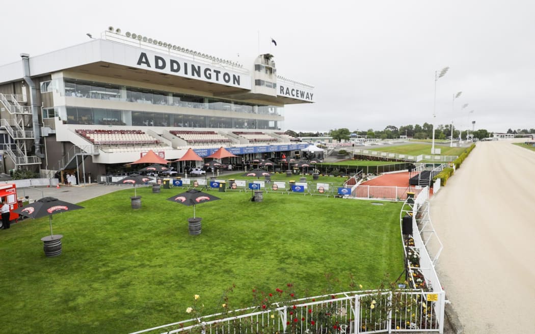 An almost empty Addington Raceway on Cup Day 2021