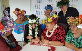 Karen Walker and Cook Islands "mamas" collaborating on a gown to be revealed at Buckingham Palace
