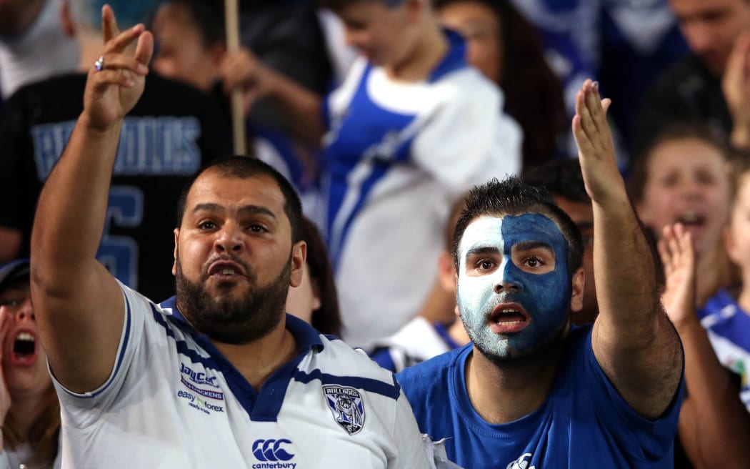 Bulldogs fans.NRL Grand Final. 2014.
