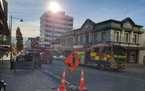 Fire and Emergency said three fire trucks attended the explosion in George Street which they said was an electrical incident.