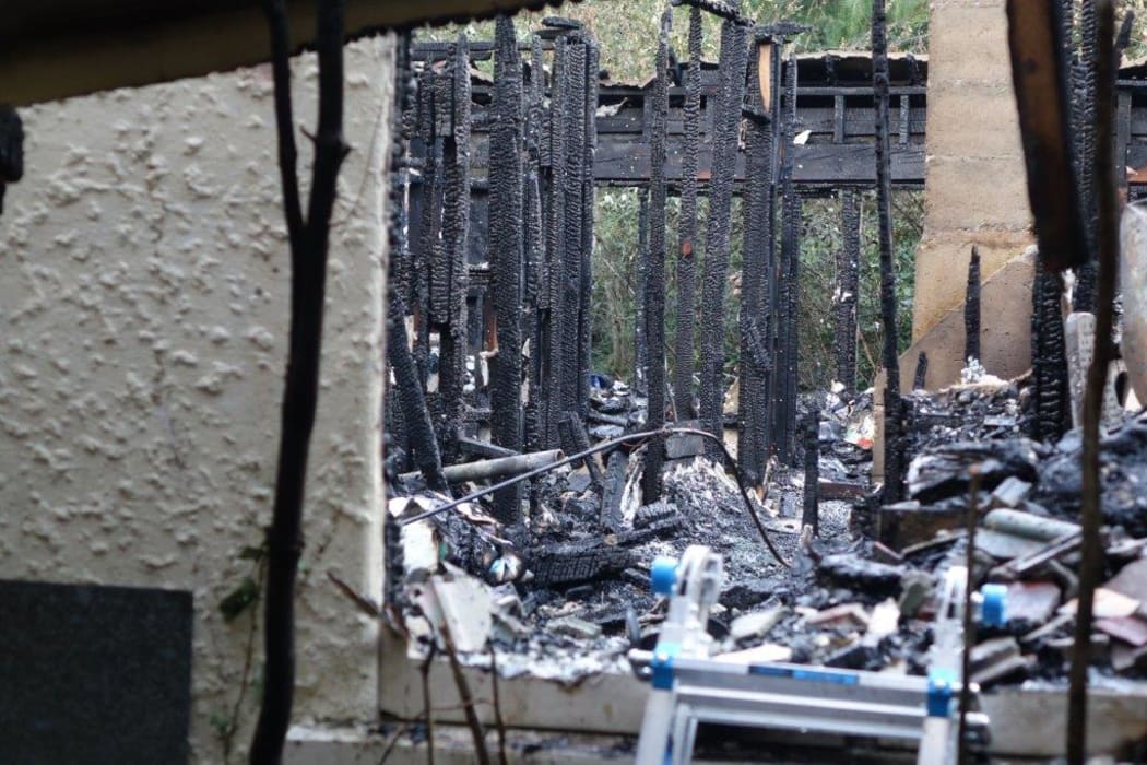 The fire razed this home in Stoke.