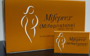 Packages of Mifepristone tablets displayed at a family planning clinic on 13 April 2023 in Rockville, Maryland. A Massachusetts appeals court temporarily blocked a Texas-based federal judge’s ruling that suspended the FDA’s approval of the abortion drug Mifepristone, which is part of a two-drug regimen to induce an abortion in the first trimester of pregnancy in combination with the drug Misoprostol.