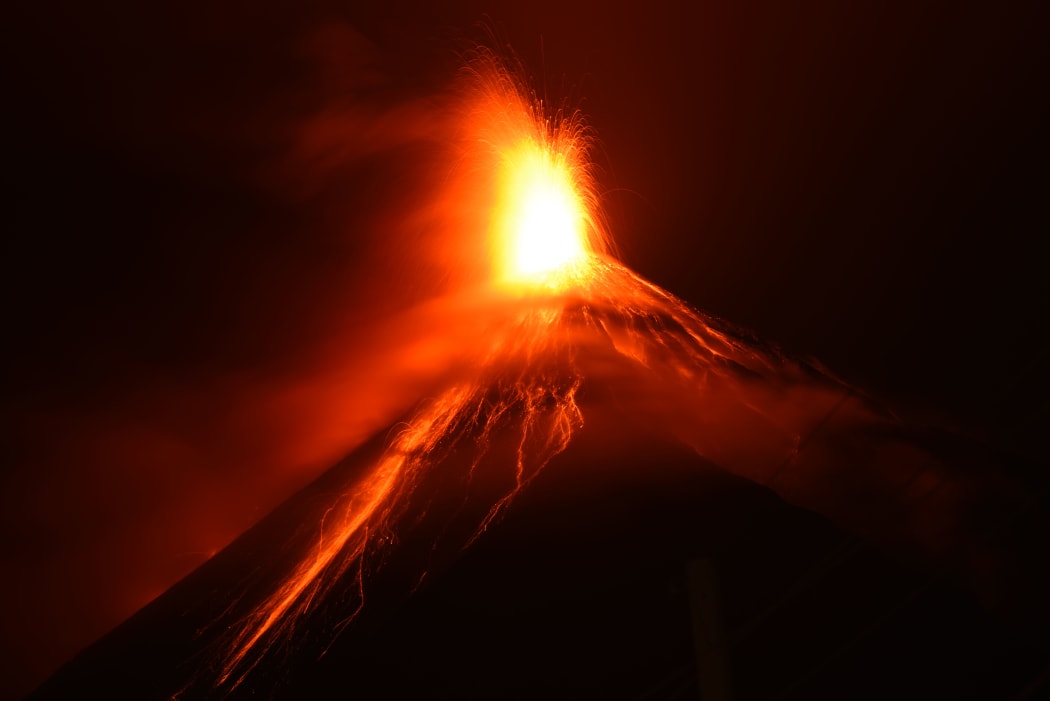 Guatemalan authorities on Monday declared a red alert after the Fuego volcano erupted again, forcing almost 4,000 residents to flee.