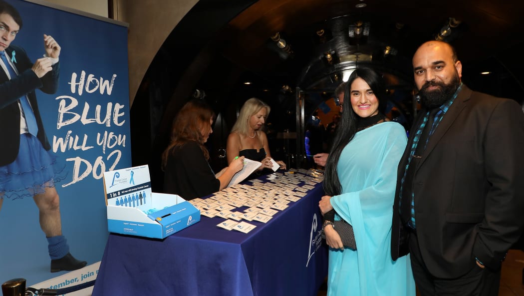 Dr Mohammad and Jay Randhawa at the Blue September launch, Prostate Cancer Foundation